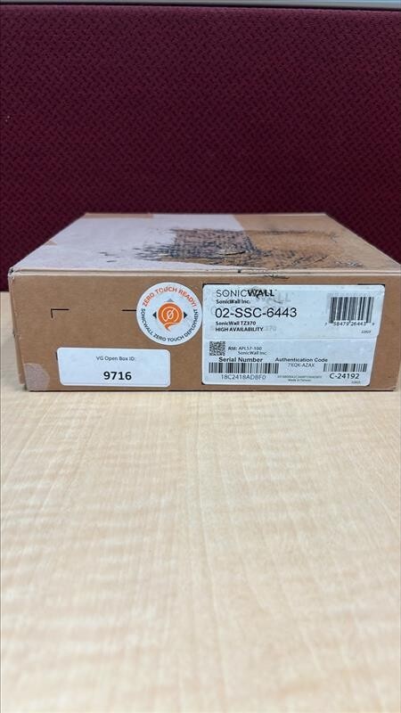 Sonicwall TZ370 High Availability HA Unit Secondary (02-SSC-6443) -Open Box