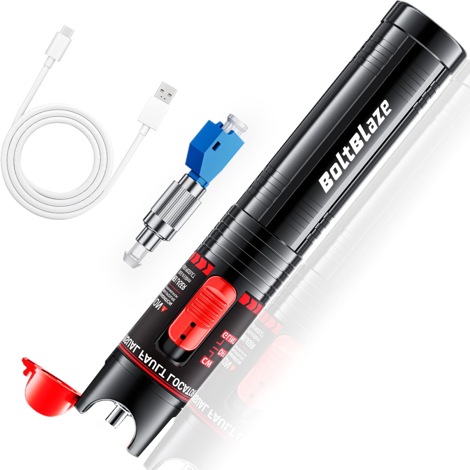 Visual Fault Locator 50KM - Rechargeable VFL Fiber 50km-Rechargeable, red