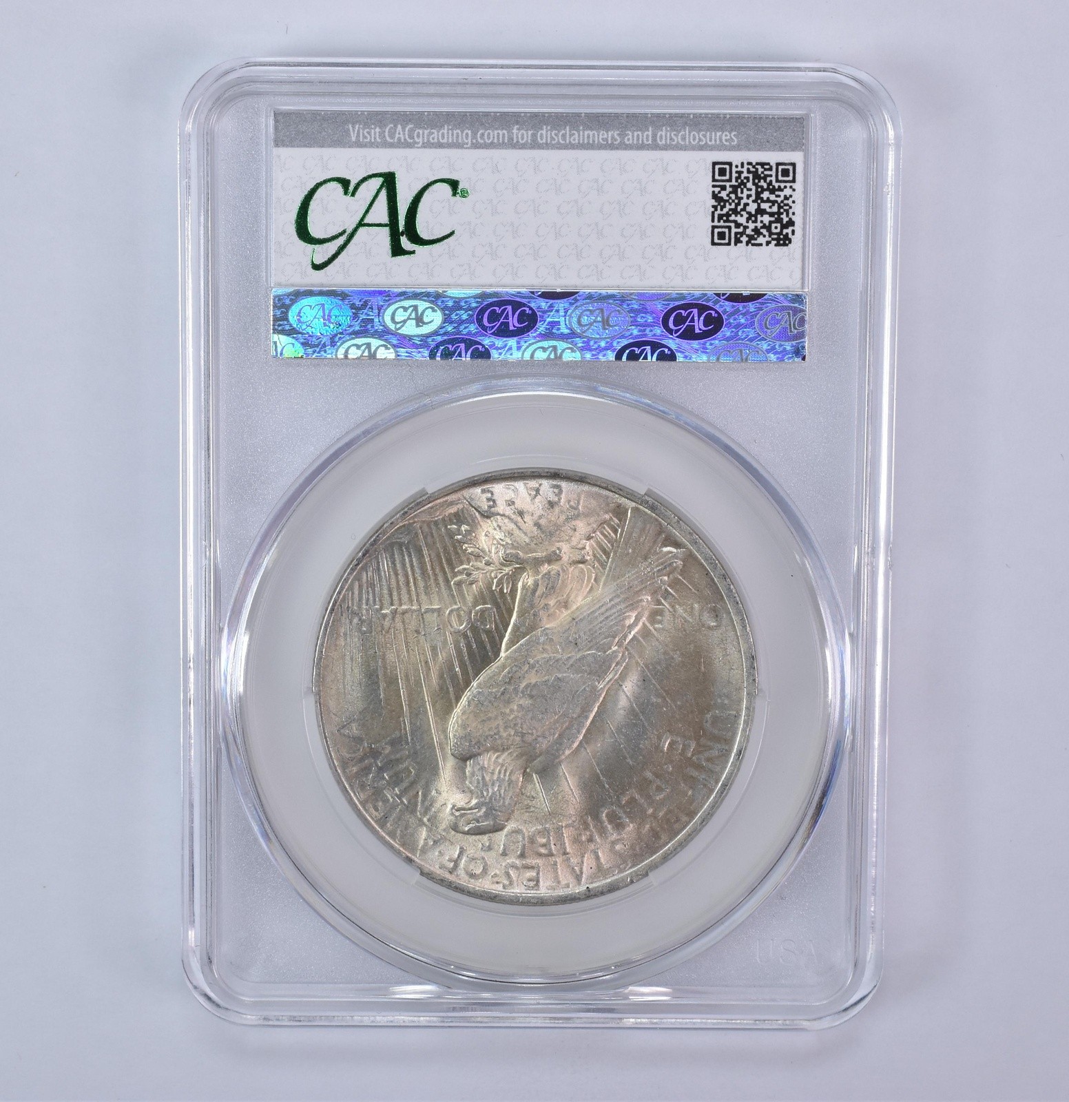 1923 Peace Silver Dollar AU58 CAC CACg