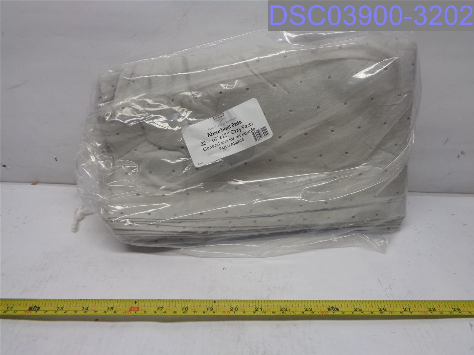 Qty = 375 (15 Packs of 25 Each) Asorbent Pads for Oil/Liquids 15" x 17" ABSP25
