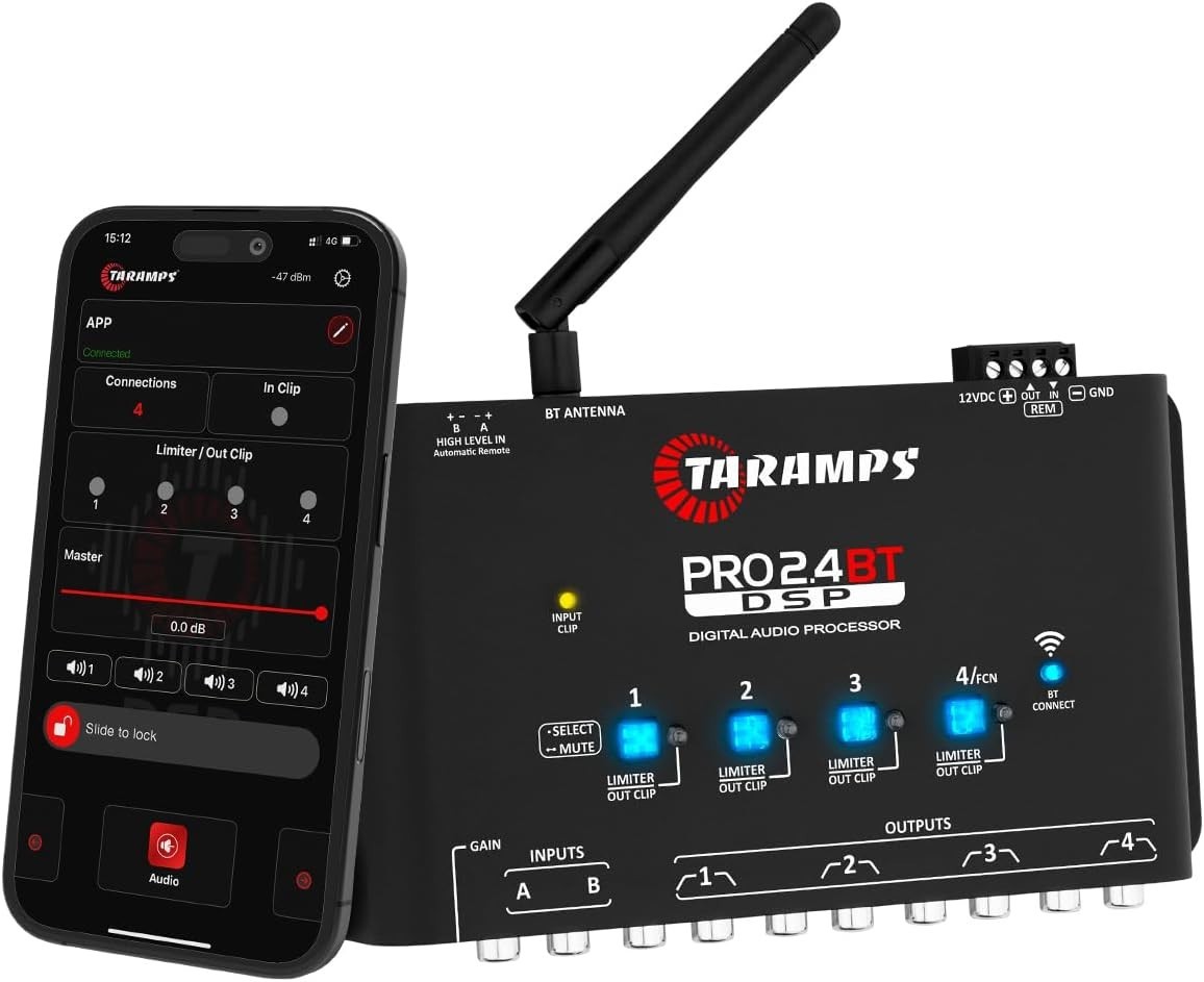 Taramps AUDIO PROCESSOR PRO 2.4BT Digital Signal Processor Crossover Full w/ App