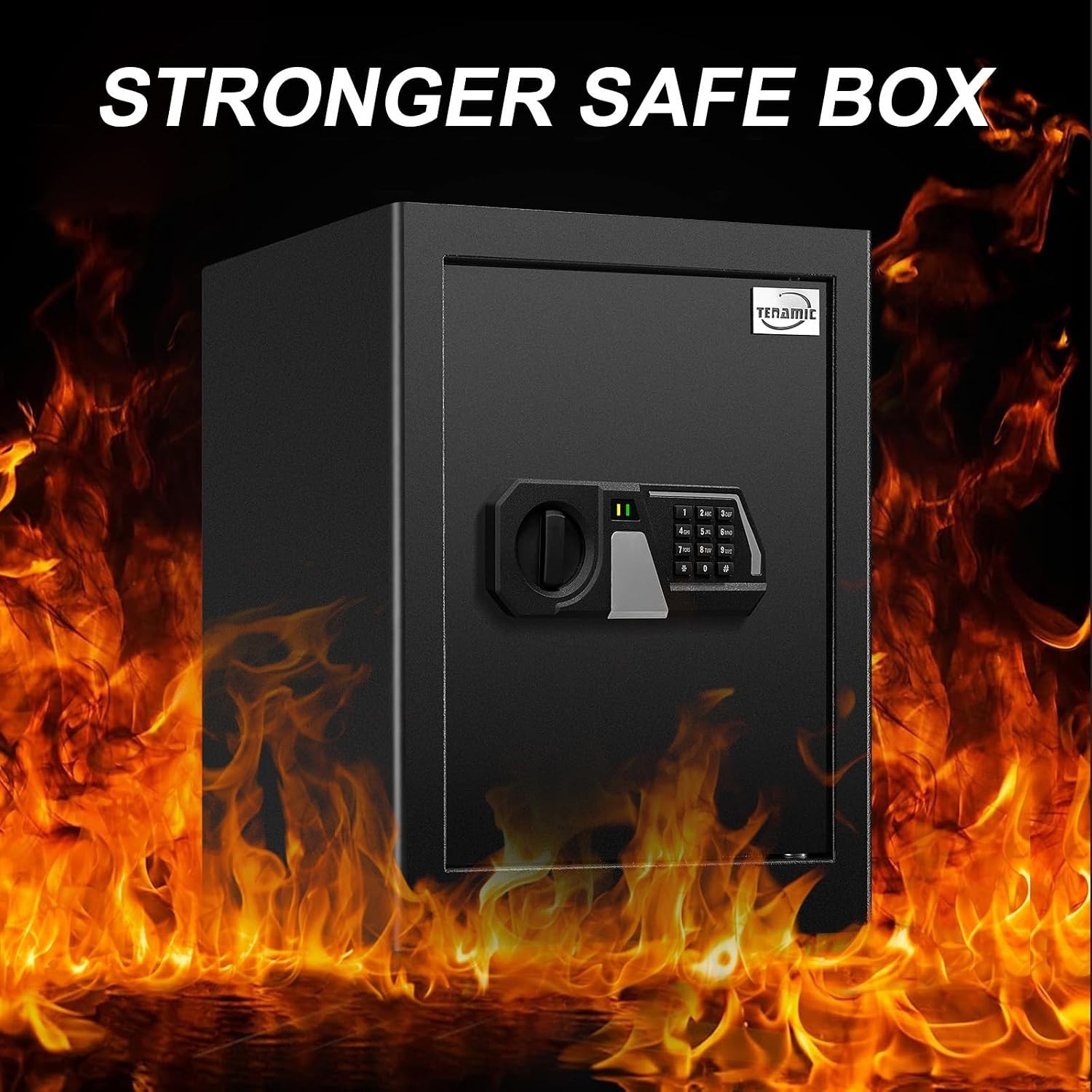 Fireproof Safe Box 2.0 Cuft Electronic Digital Security Box, Keypad Large Loc...