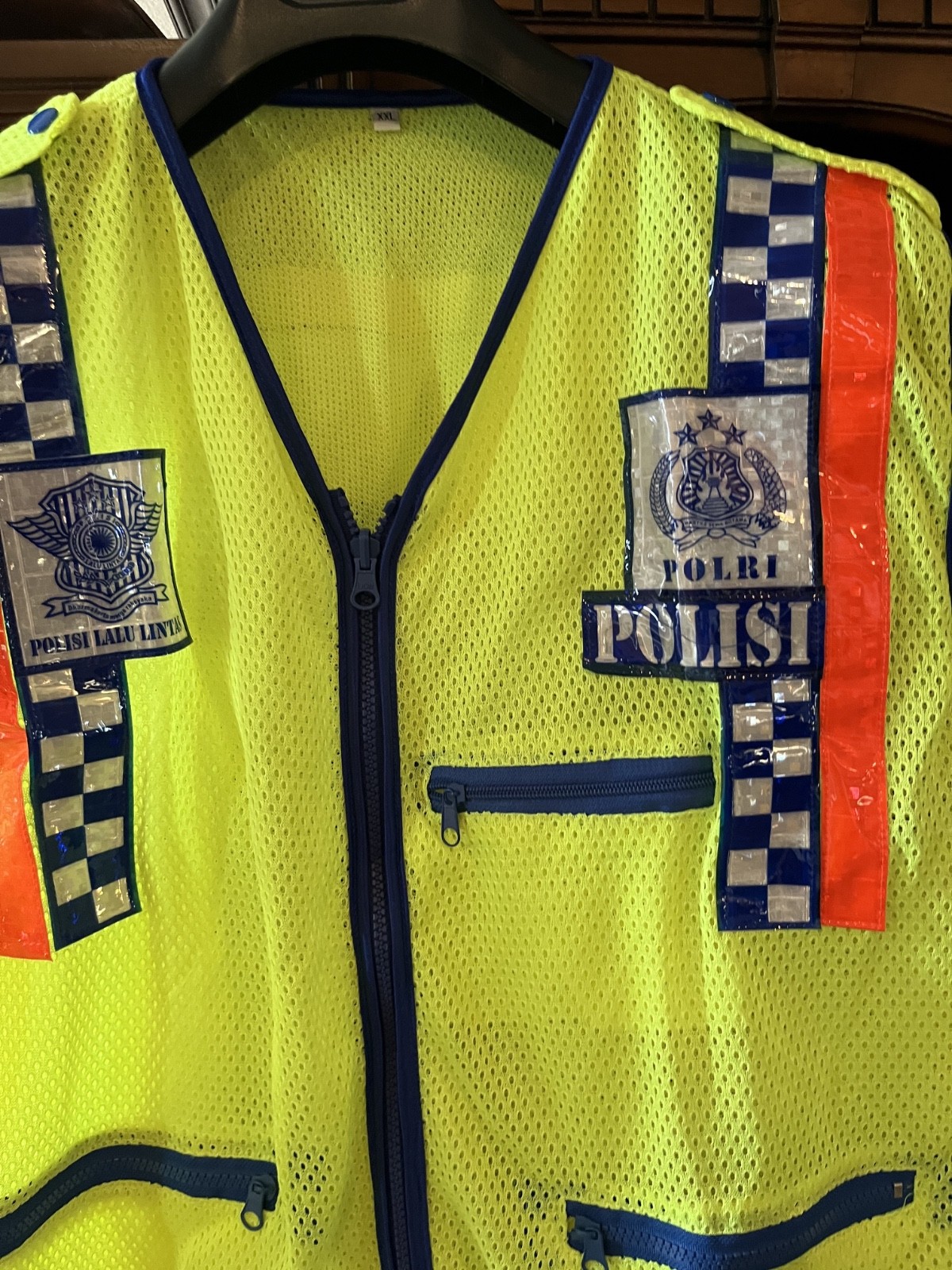 Indonesia Police Uniform Vest Polri Polisi Patrol Mesh Reflective