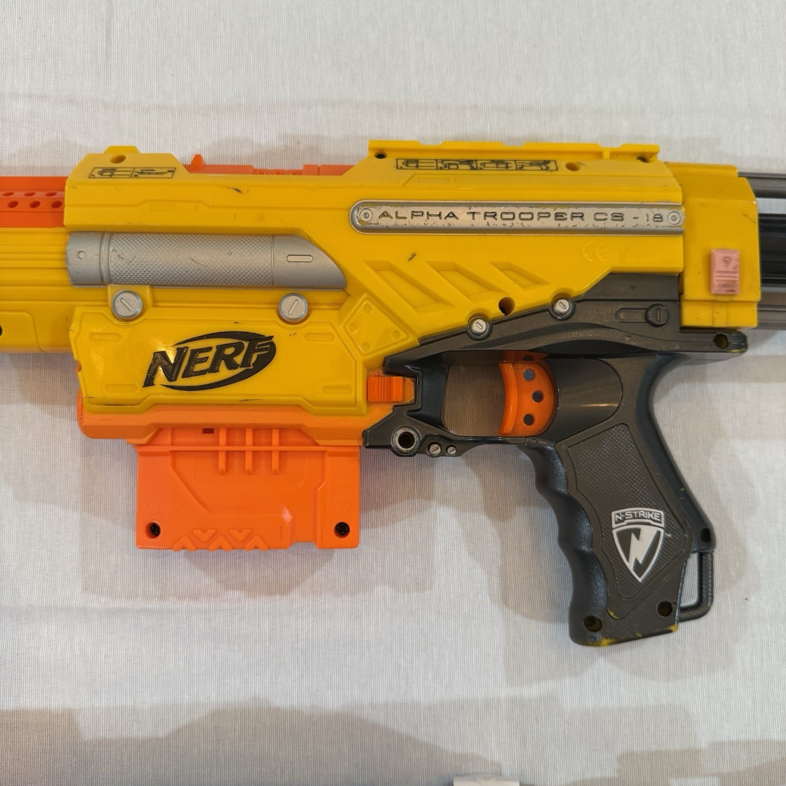 Nerf N-Strike Elite Stockade & Alpha Trooper CS 18 w/ Stocks & Mag Fully Tested