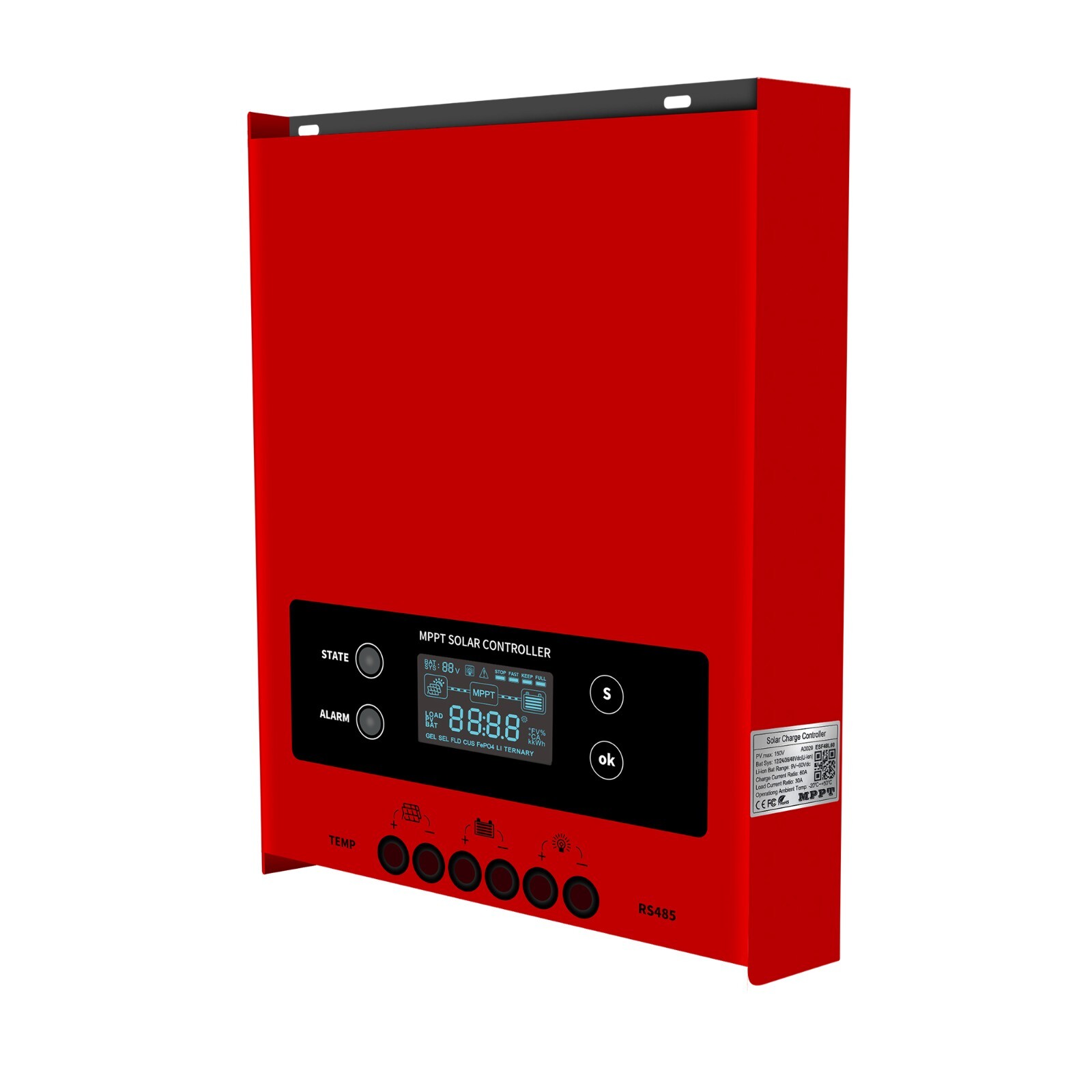 100A MPPT Solar Charge Controller 12V 24V 48V Battery Regulator with Bluetooth