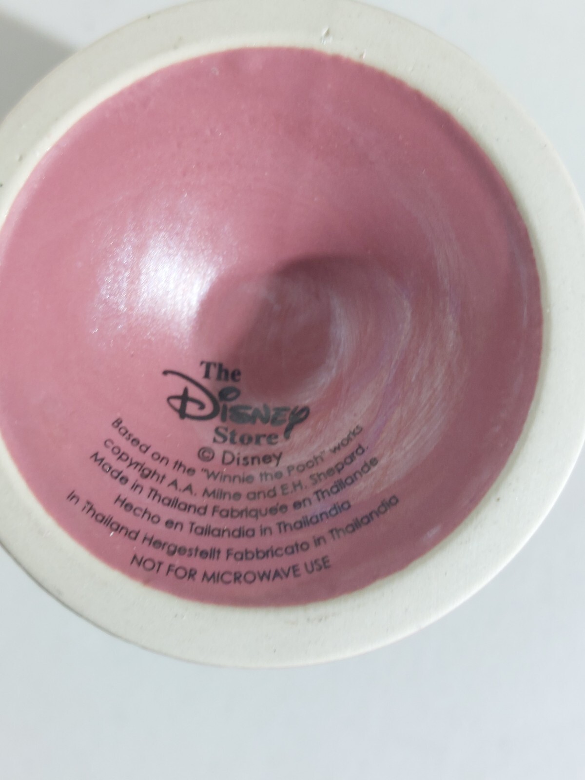 DISNEY STORE WINNIE THE POOH & PIGLET TALL LATTE MUG PINK #CC3