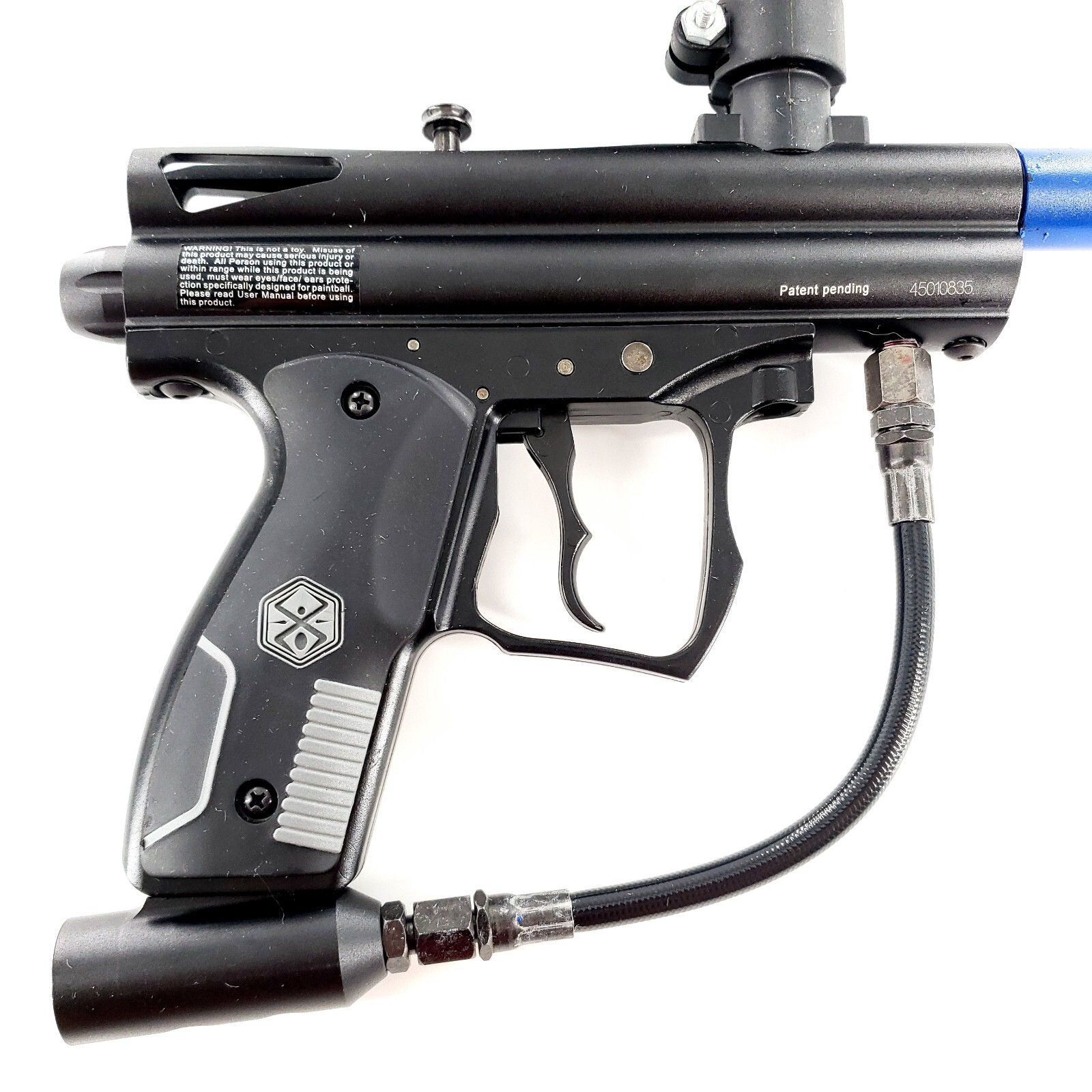 Spider Aggressor Paintball Marker w/ Barrel, Hopper, Mask Untested