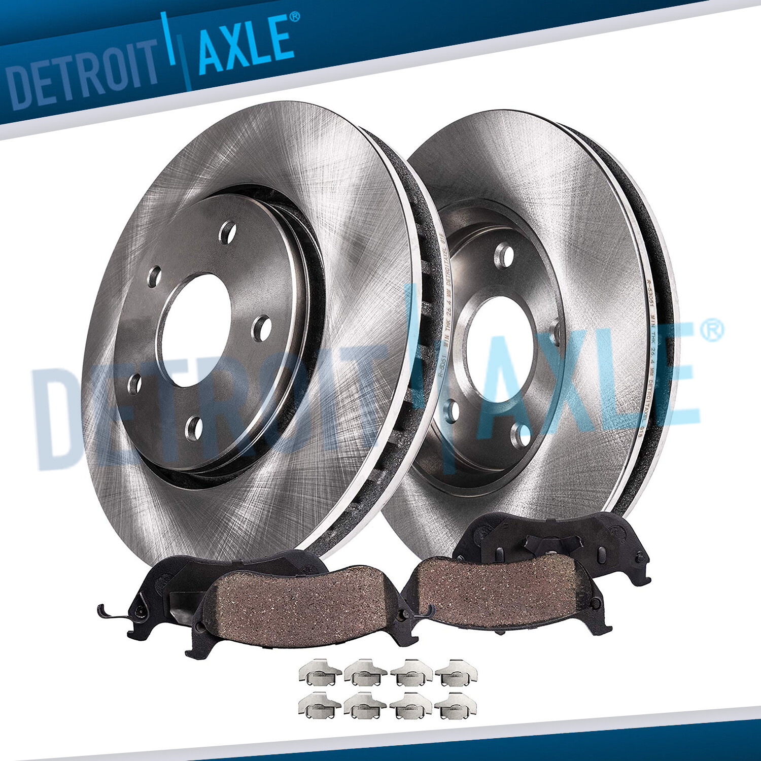 Front Disc Rotors Brake Pads for 2007-2010 Dodge Ram 1500 Durango Chrysler Aspen
