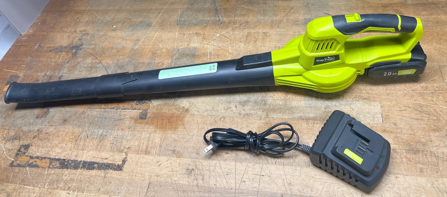 Snap Fresh Cordless leaf blower 20V 2.0 ah w charger 140CFM 130 mph