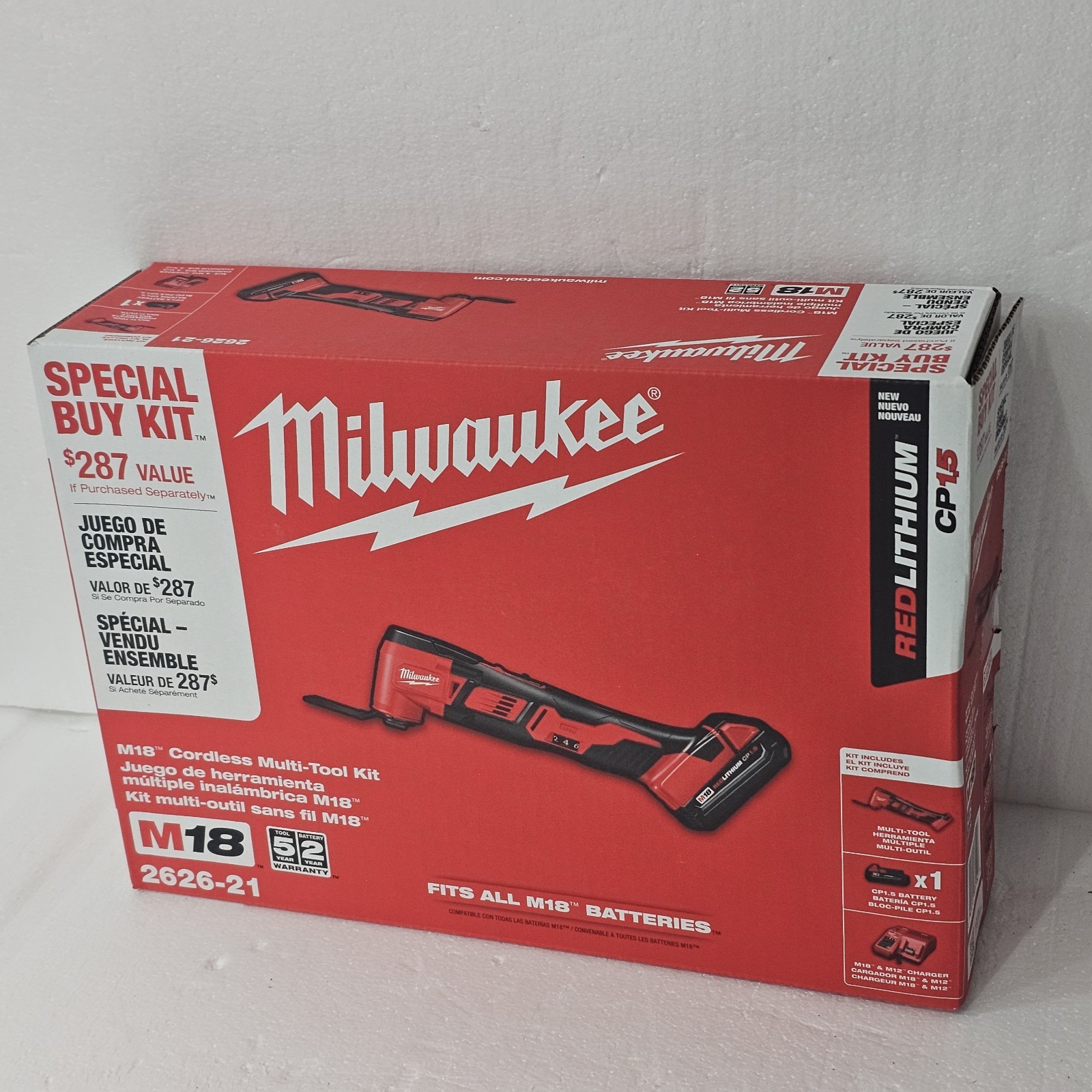 NEW Milwaukee M18 Cordless Oscillating Multi-Tool Kit +1.5 Battery +Charger