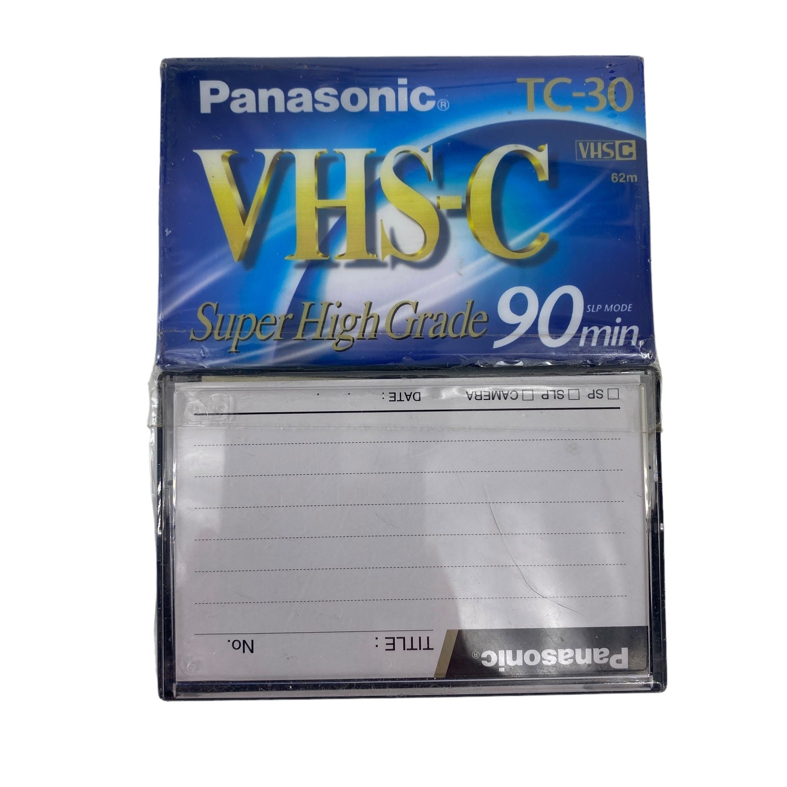 NOS Lot of 2 Panasonic TC-30 VHS-C Super High Grade 90 Camcorder Video Cassettes