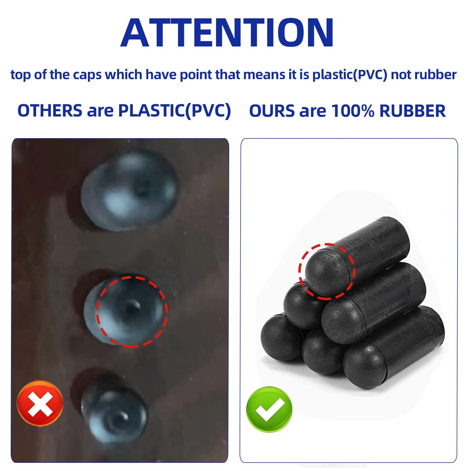 Rubber Vacuum Caps Plug Kit, 63 PCS Assorted Vacuum Plugs Hose End Caps Assor...