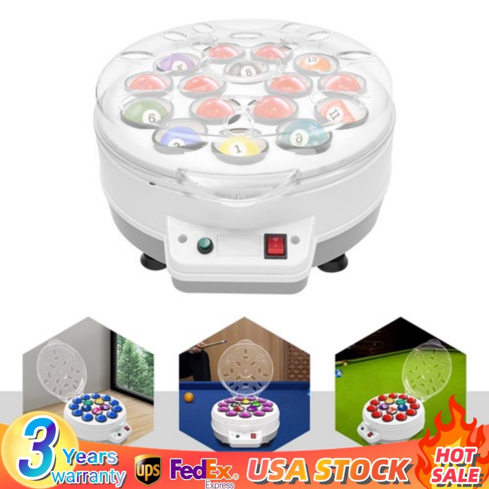 NEW Automatic Pool Balls Cleaner/Snooker Cleaner 16 Balls Billiard Ball Polisher