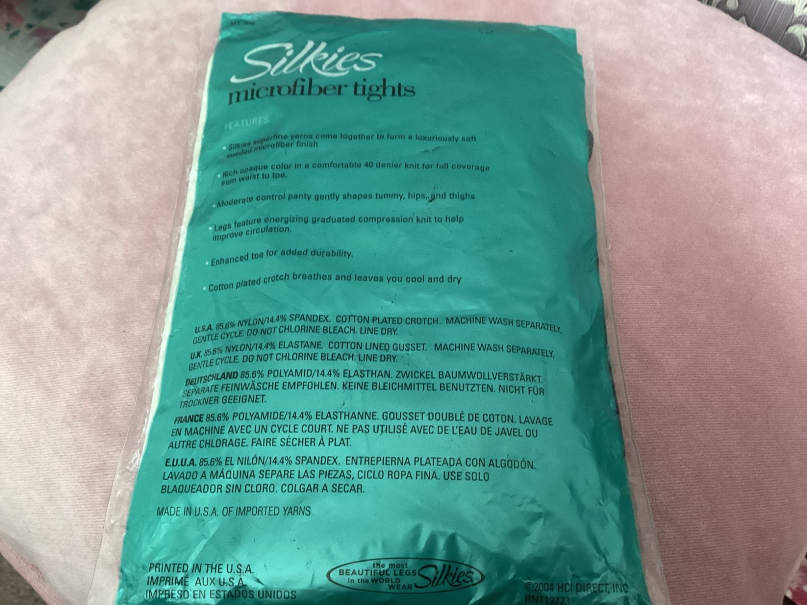 1 Pair Silkies Control Top Tights - Size Medium - Colour Grey New (F)