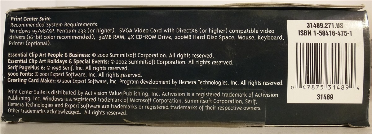 Software PC Expert Print Center Suite Platinum 5 Complete Programs OB Big Box