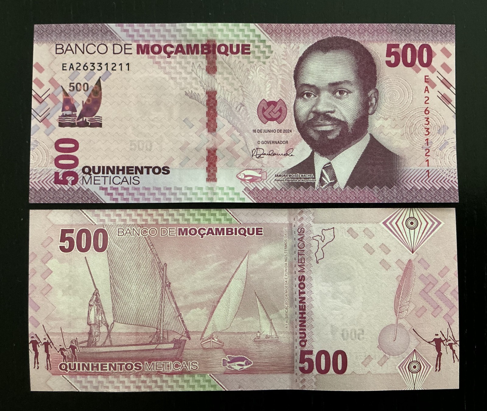 Mozambique 500 Meticais 2024 UNC P-new