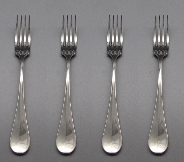 Sant Andrea Stainless Flatware - SCARLATTI - 8" Dinner Forks - Set of Four New