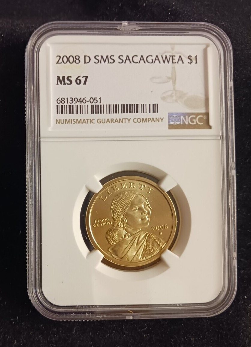 2008(D) SMS NGC MS 67 Sacagawea Dollar Coin