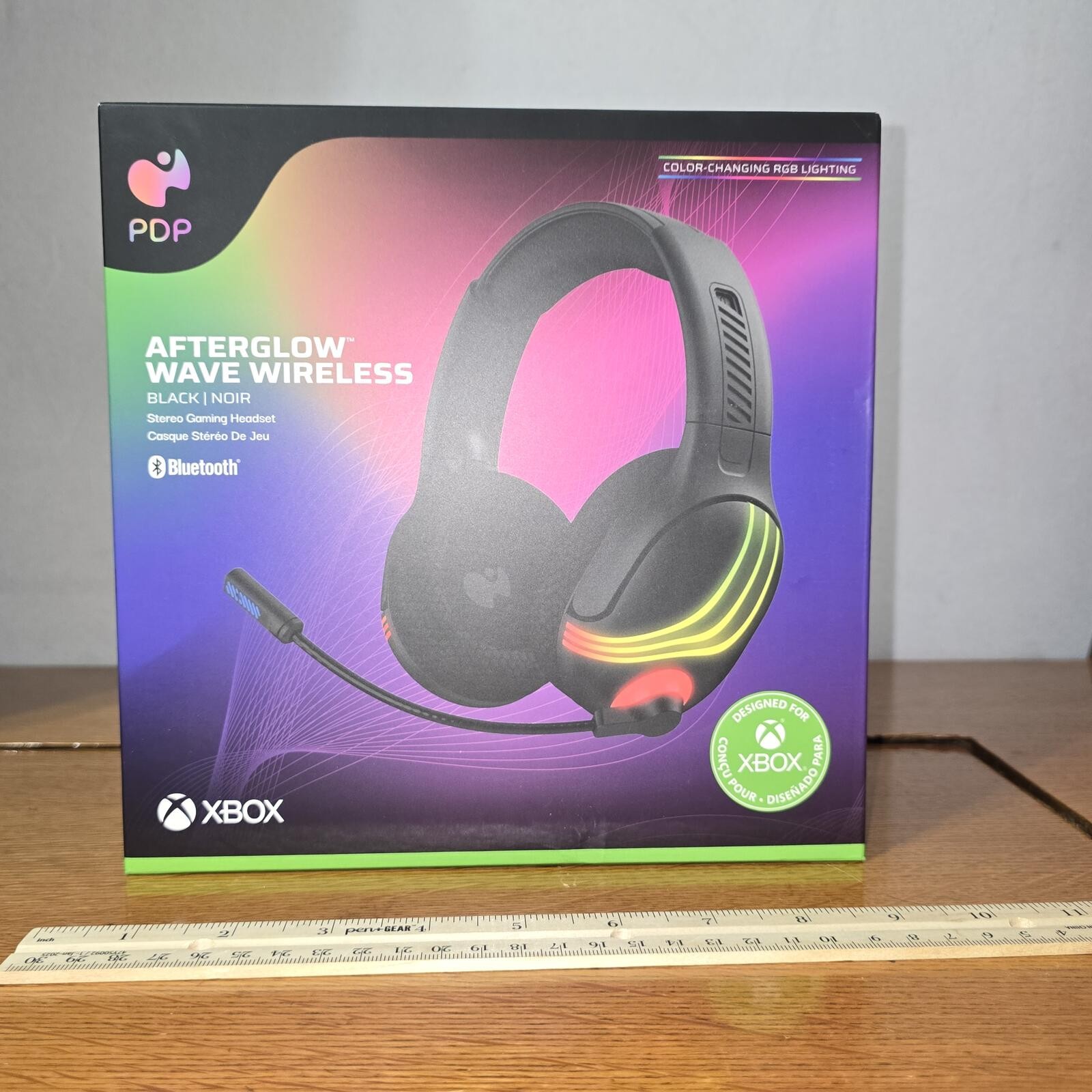 PDP Afterglow Wave Wireless Black RGB Gaming Headset for Xbox