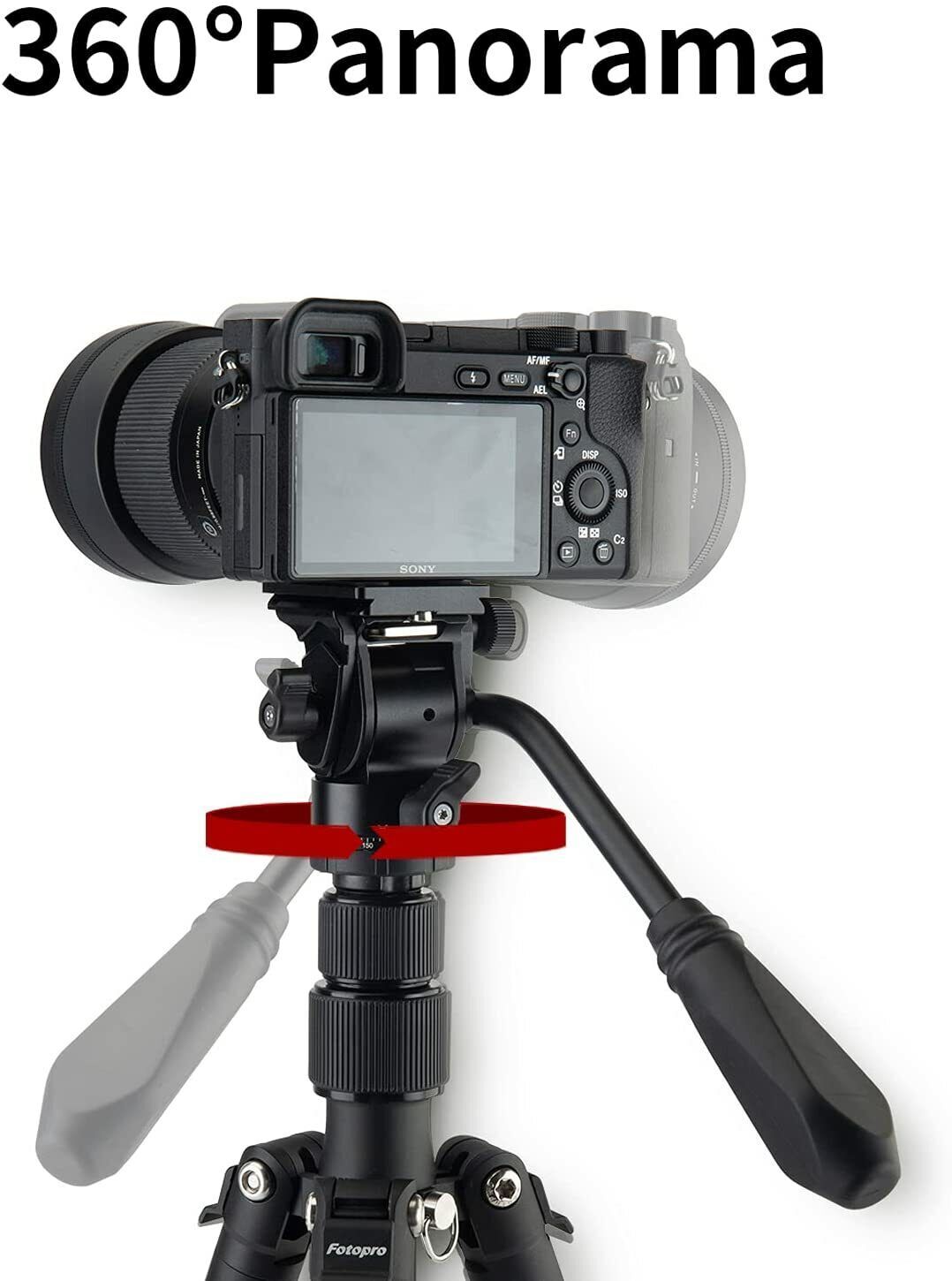 Fotopro MH-2A Fluid Head Tripod Head for Camera