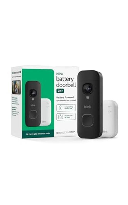 Battery 2K+ — New Model — Black Doorbell & Sync Module