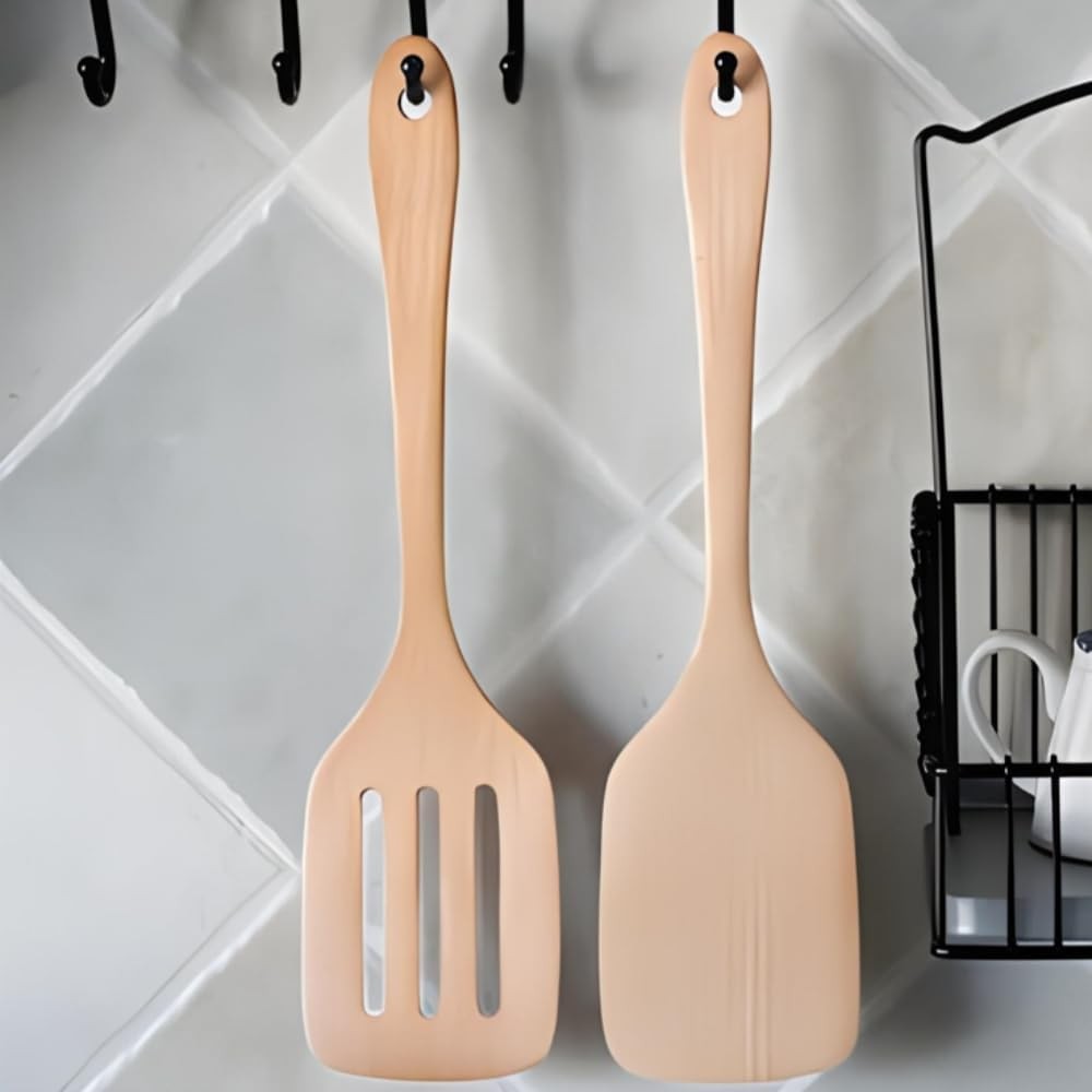 5 Pcs Wooden Utensil Kitchen Spatula Set Home Durable Multipurpose