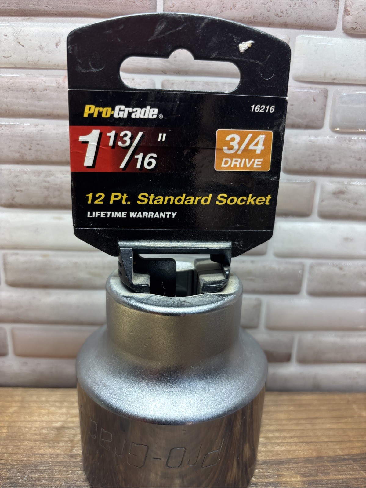 1-13/16" Pro-Grade Socket, 12 Point, 3/4" Drive, SAE, 16216, CR-V, Free US Ship