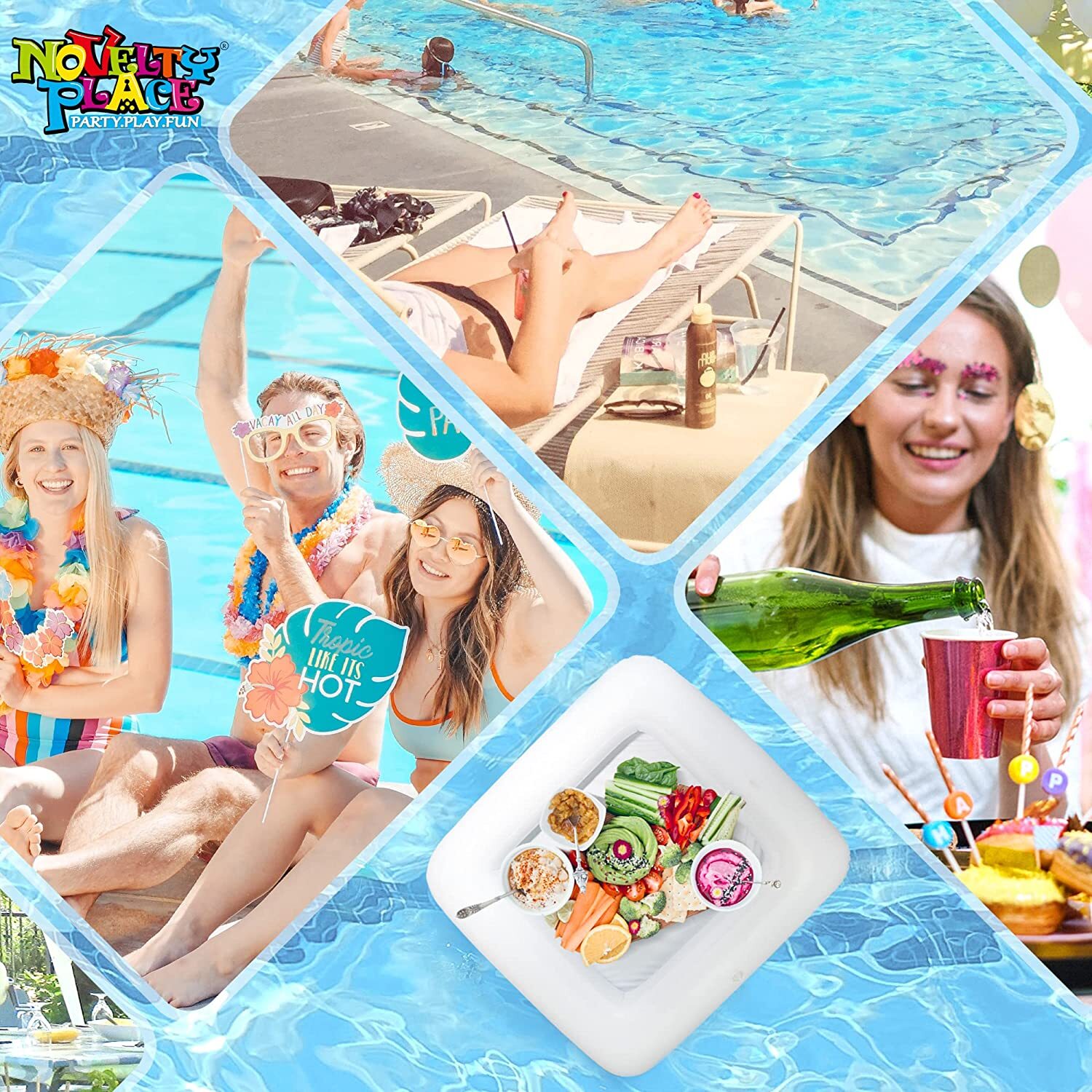 Inflatable Ice Serving Buffet Bar - Food & Drinks Cooler Inflatable Serving Tray