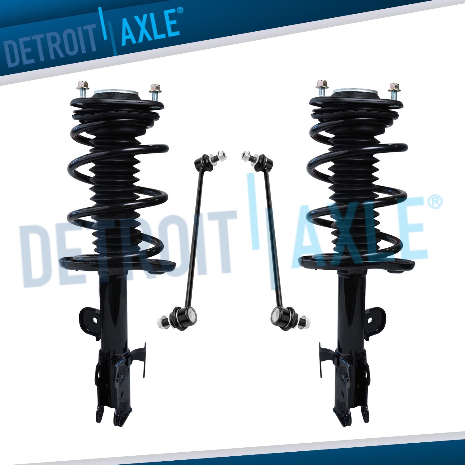 Front Struts w/ Coil Spring + Sway Bar Links for 2006 - 2011 2012 Toyota Rav4