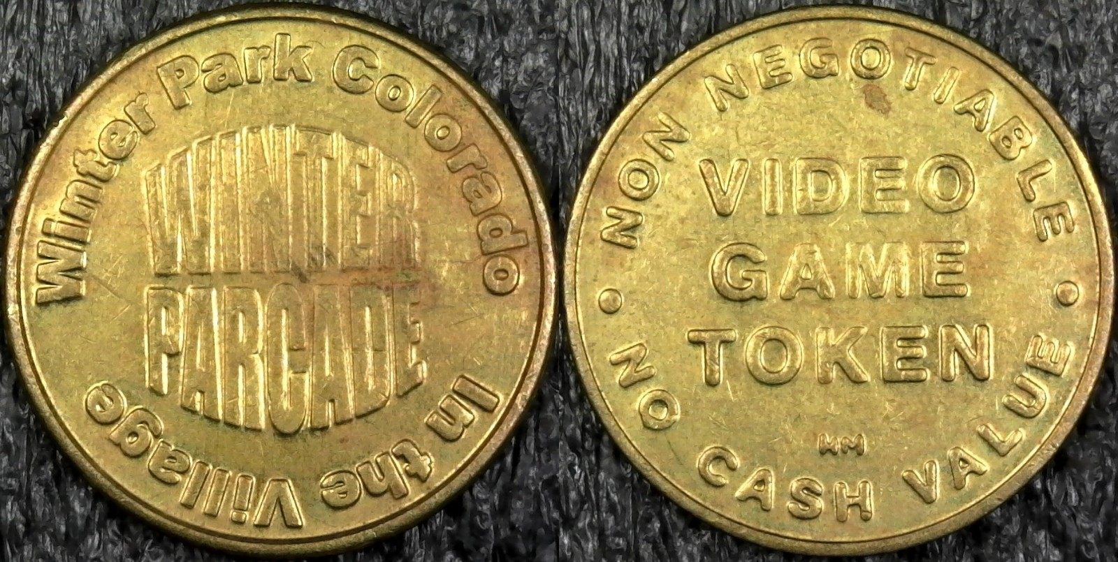 Winter Parcade Winter Park Colorado In the Village Video Game Token 23mm (c840)
