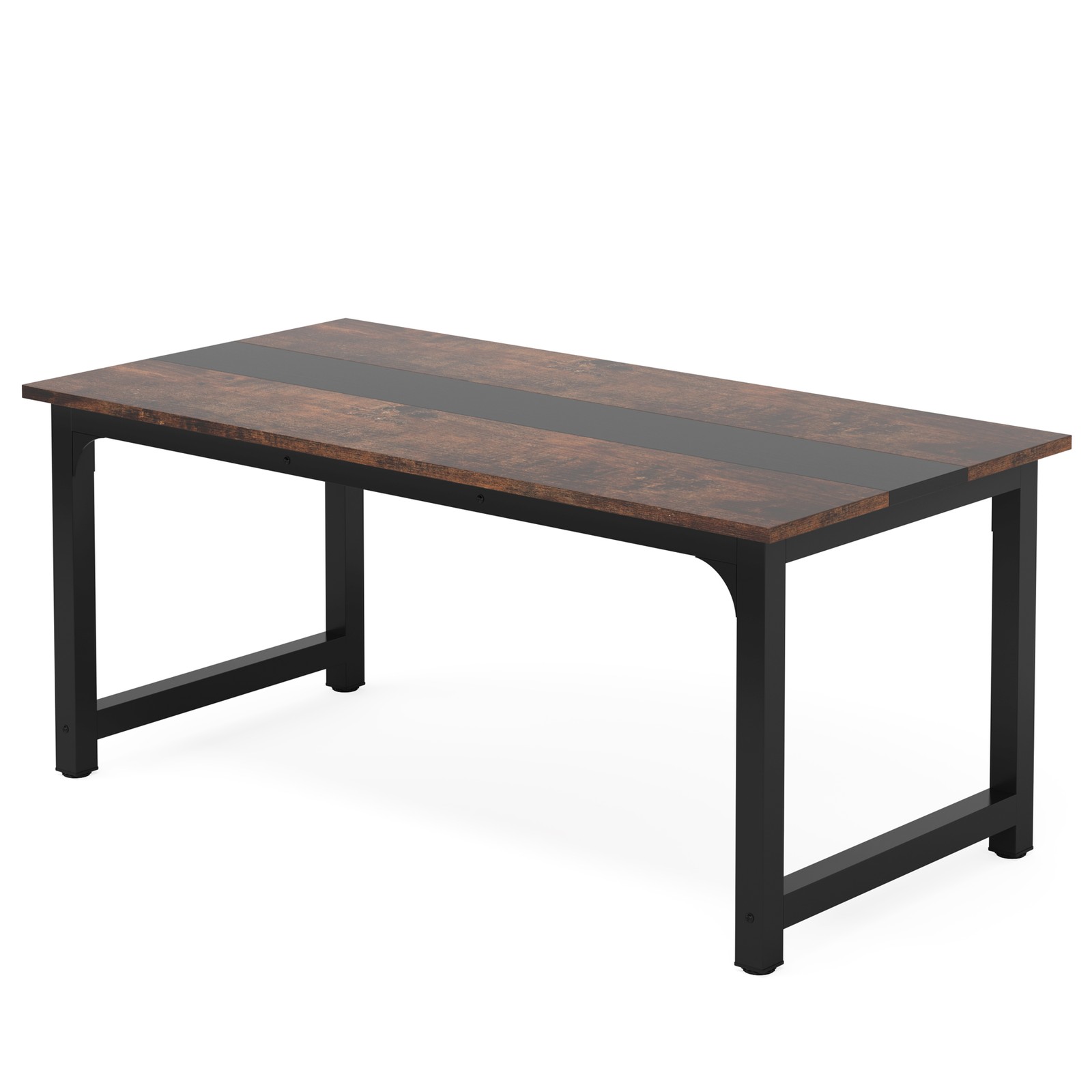 63 Inch Modern Executive Desk, Large Office Computer Desk with Thicken Frame