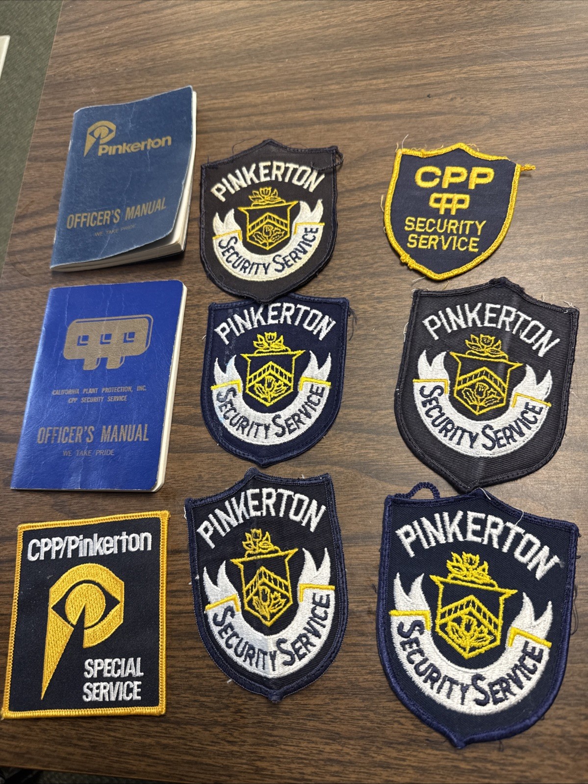 Pinkerton Security And Special Service Patches Books Manual Lot 9 Officers VTG