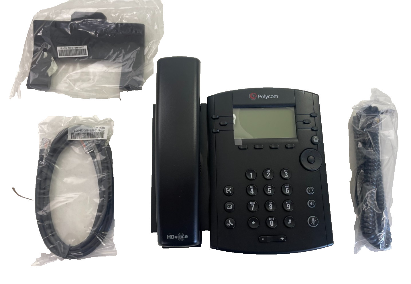 Polycom VVX 301 Skype For Business IP Phone Wired Handset (2200-48300-019)