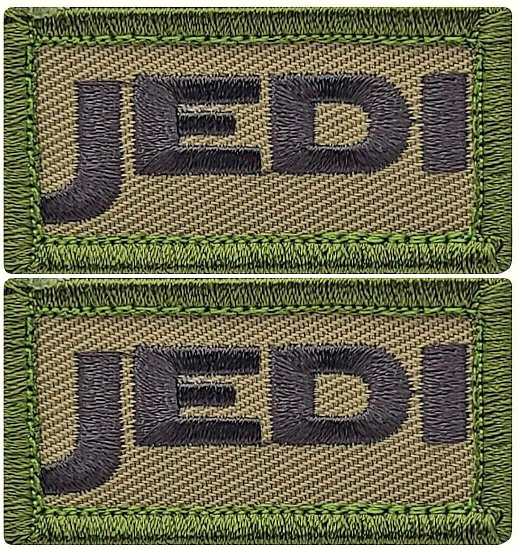 JEDI EMBROIDERED TACTICAL MORALE PATCH | 2PC  HOOK BACKING   2"x1"