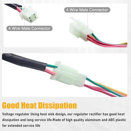 Rectifier 4 Wires Voltage Regulator Compatible with Motorcycle Boat Motor Pump
