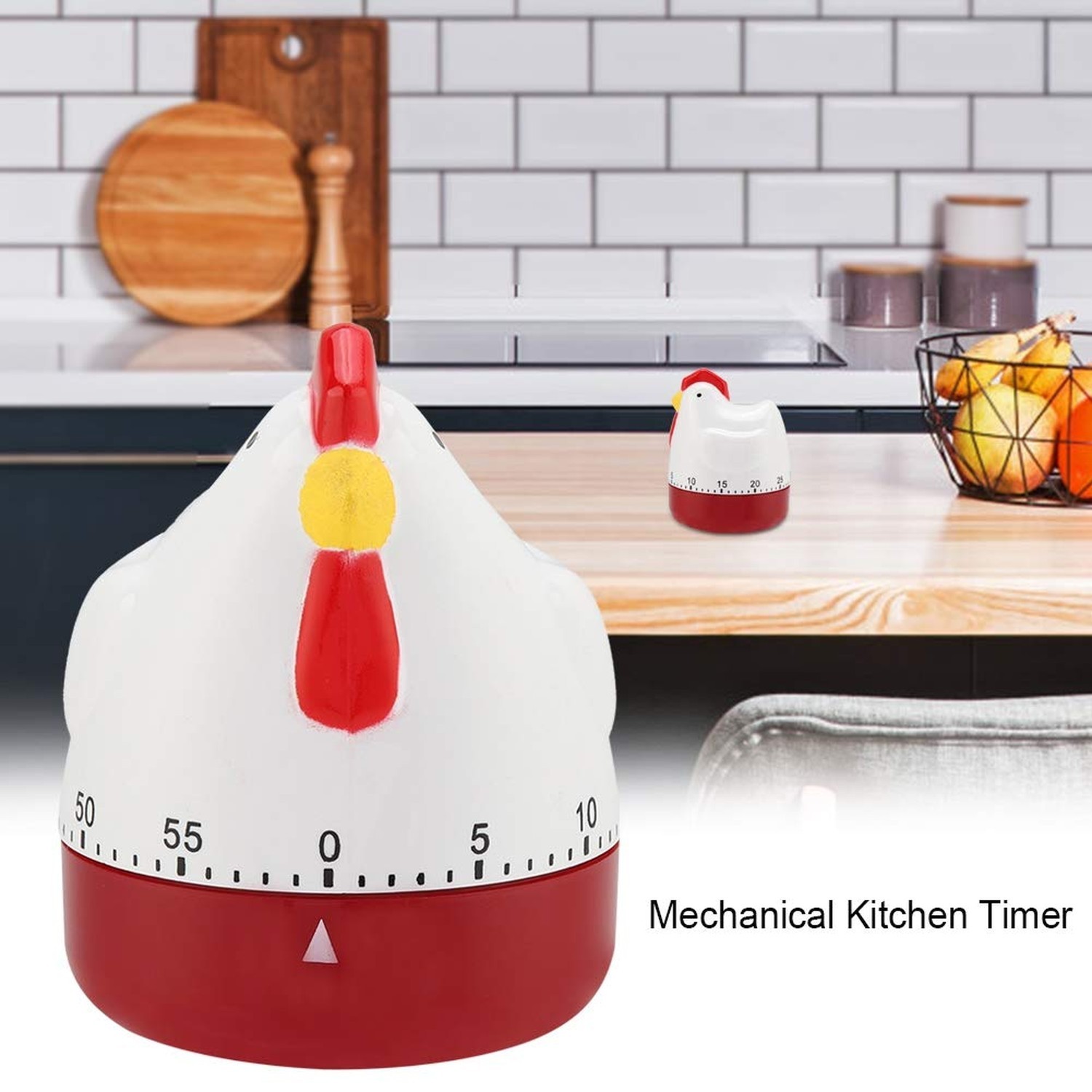 plplaaoo Mechanical Kitchen Cooking Alarm Clock,Portable Baking Timer, Lovely...