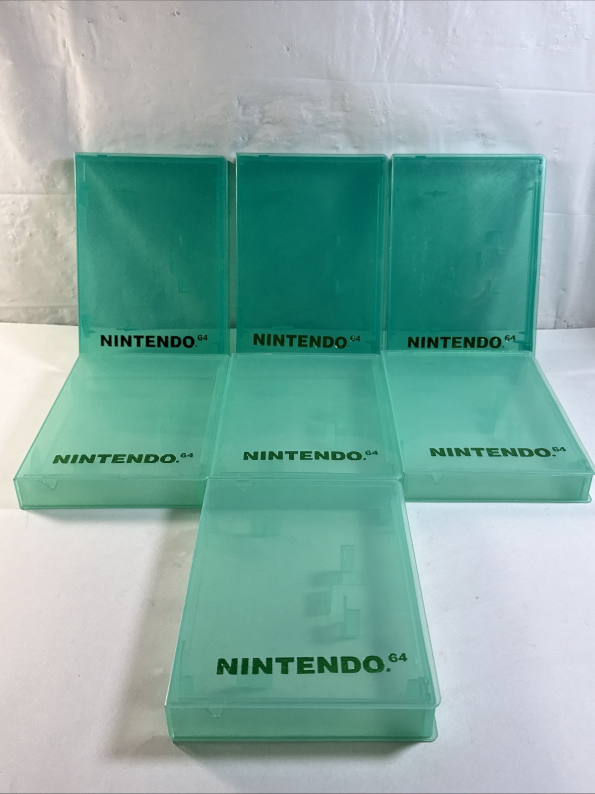 Nintendo 64 N64 Storage Plastic Clamshell Game Hard Case OEM 7 Light/Dark Green