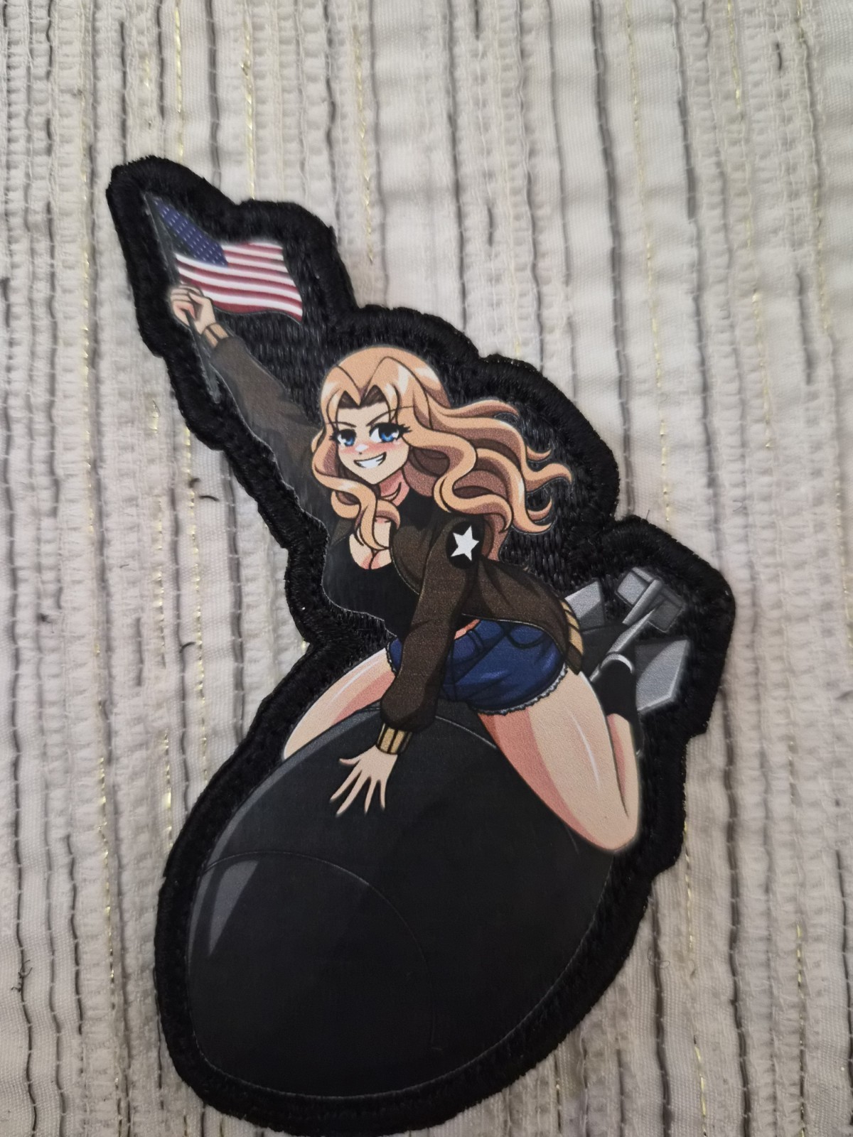Girls und Panzer Kay Photo Embroidery Morale patch - hook and loop