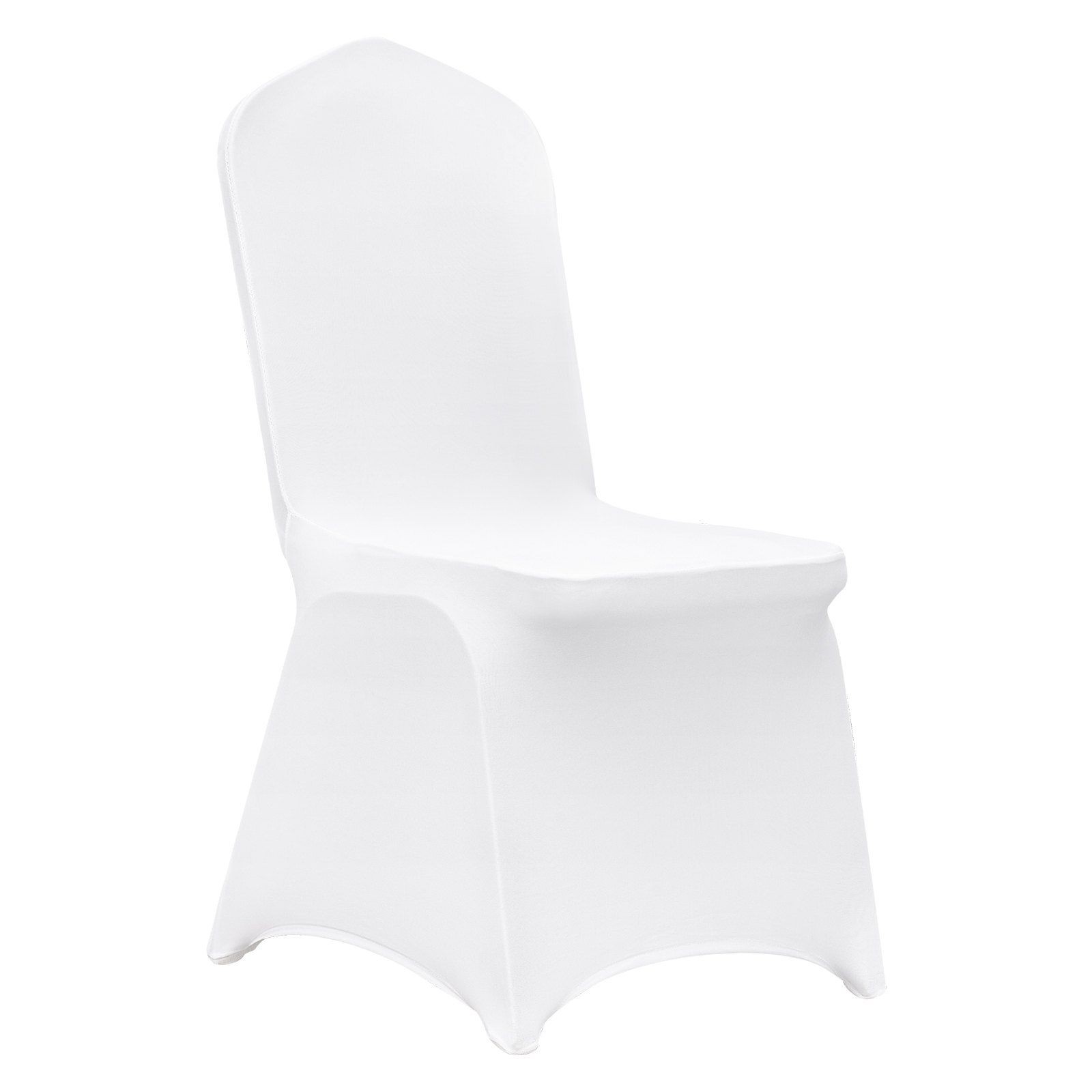 12pcs Stretchable White Chair Slipcovers 560x450x935mm Washable Spandex