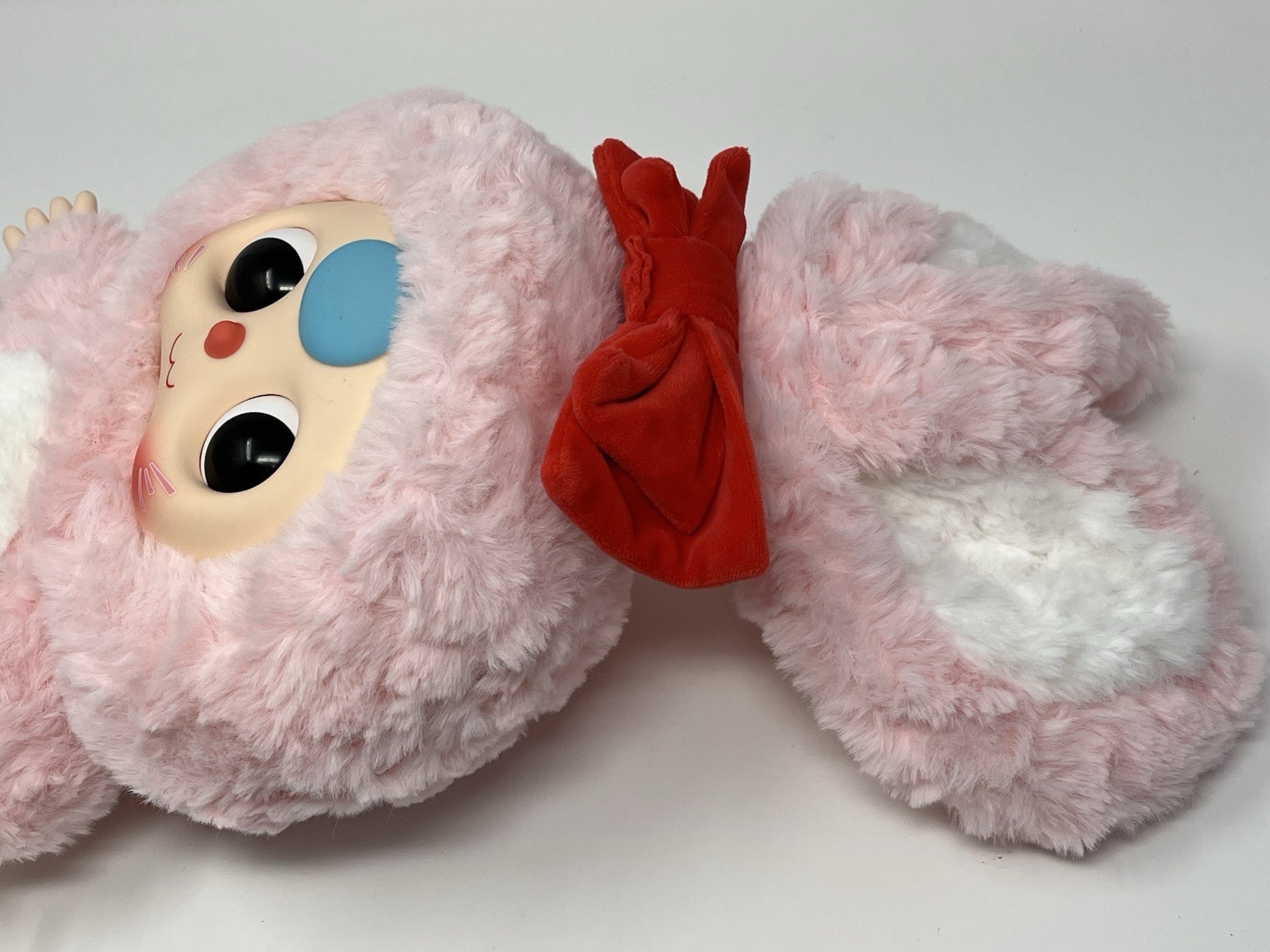 BB3 Baby Three 400% Big Baby Plush Doll Pink Bunny Red Bow Boba Eyes Rare No Box
