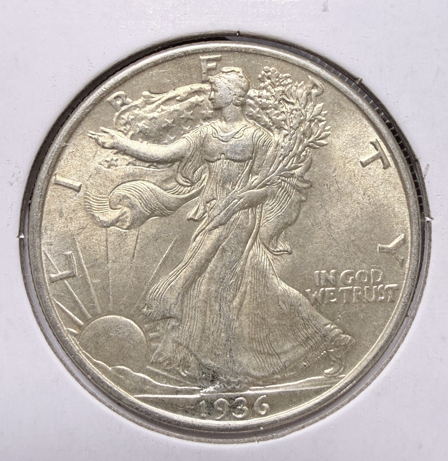 1936 Walking Liberty Half Dollar, MS  60+  (17590)