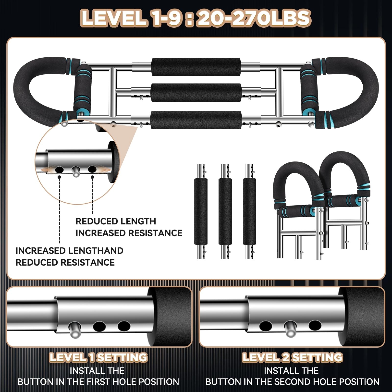 Twister Arm Trainer 9Level Adjustable 20270lbs with Adjustment Tool & Mechani...