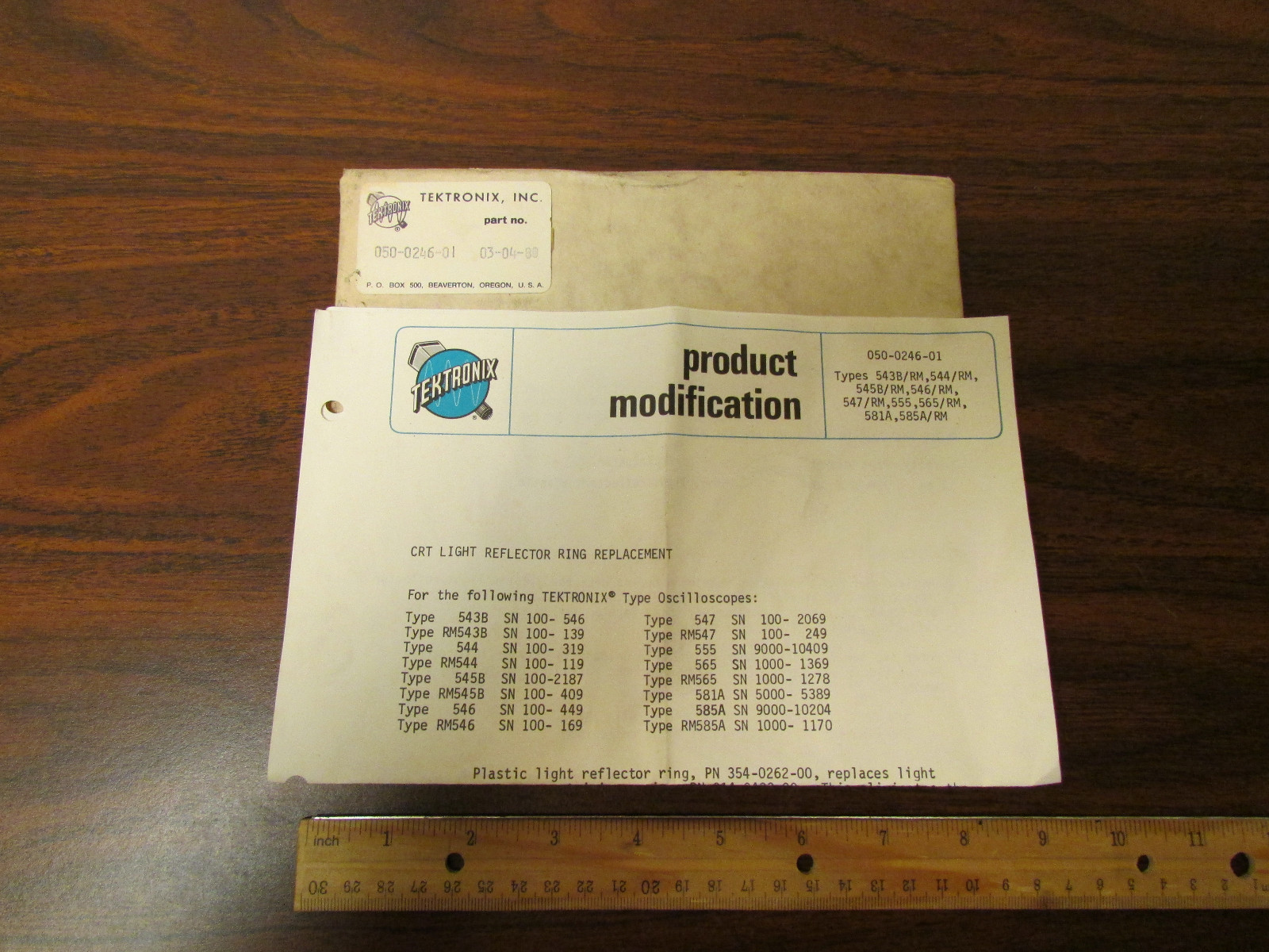 Tektronix 050-1246-01 CRT Light Reflector Ring Replacement New