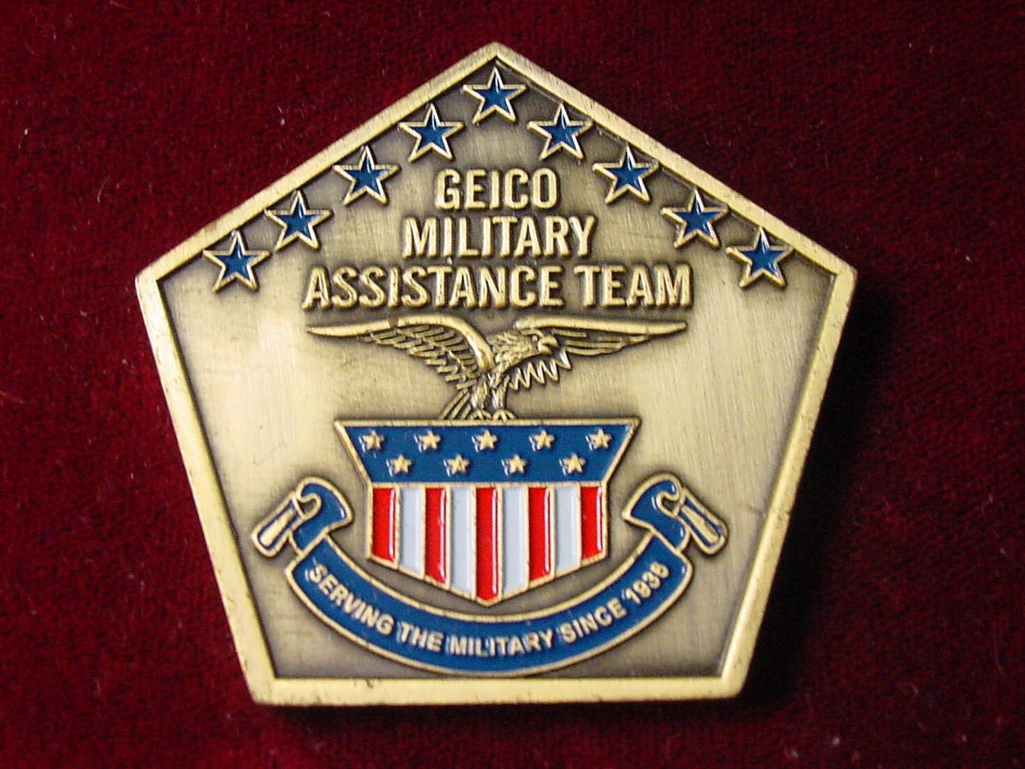 Geico Military Assistance Team Outstanding Service US Military Challenge Coin