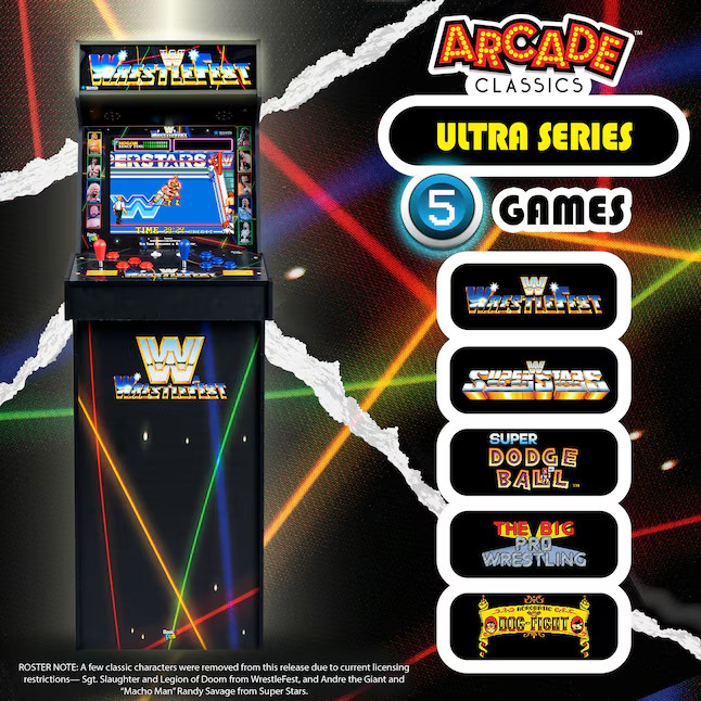 WWE WrestleMania Arcade Game Ultra Series 17in Screen Home Cabinet - FREE SHIP