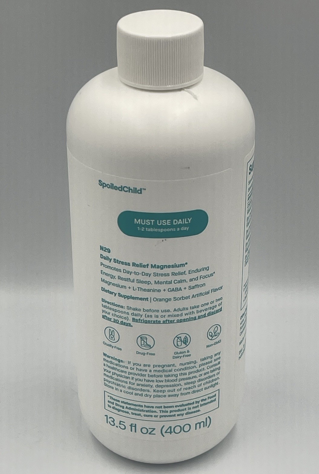 Spoiled Child N29 Daily Stress Relief Magnesium 13.5 fl oz **NEW SEALED** NoBox