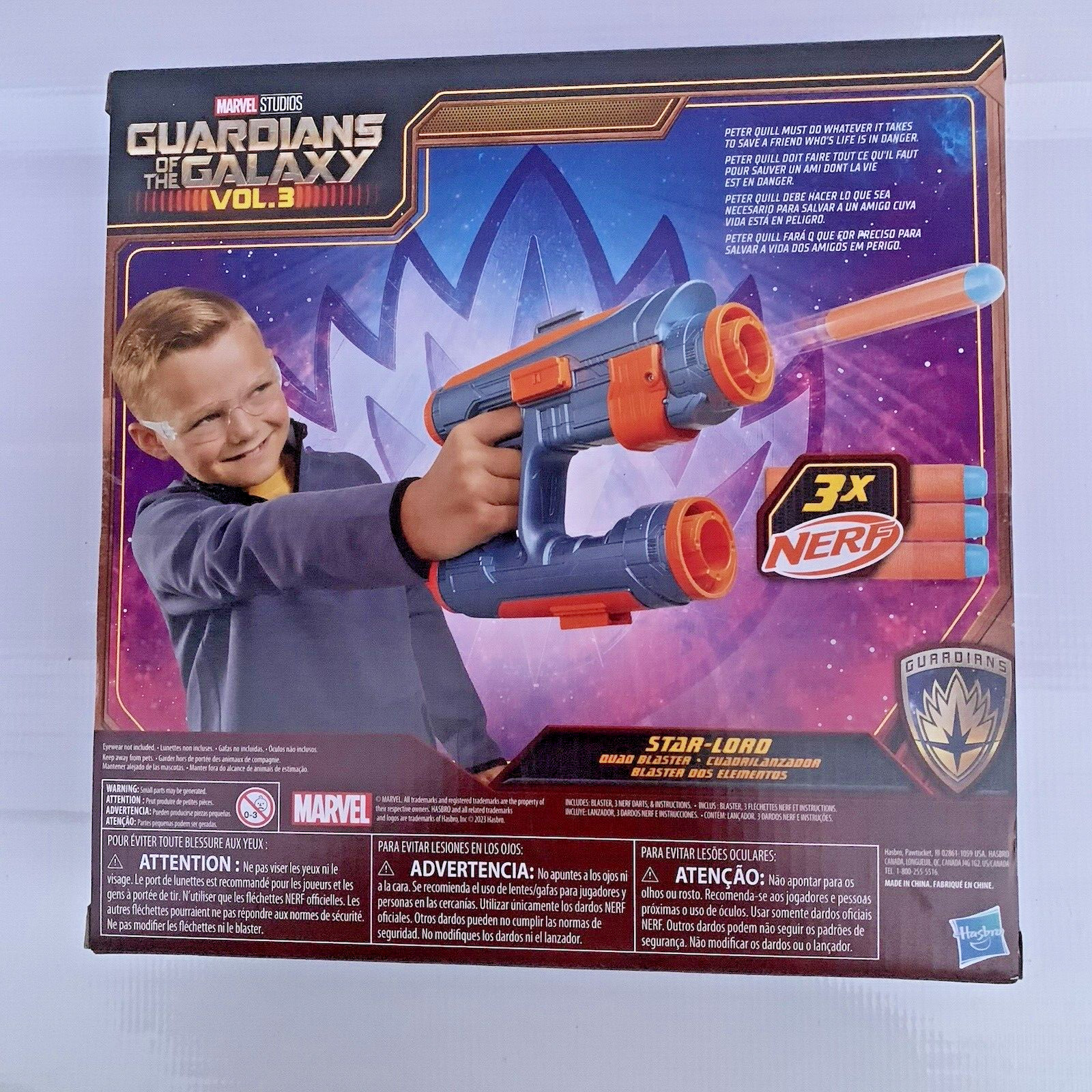 NERF Marvel Guardians of the Galaxy Vol. 3 Star-Lord Quad Blaster Cosplay