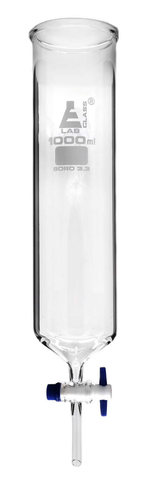 Dropping Funnel 1000ml, PTFE Key Stopcock - Borosilicate Glass - Eisco Labs