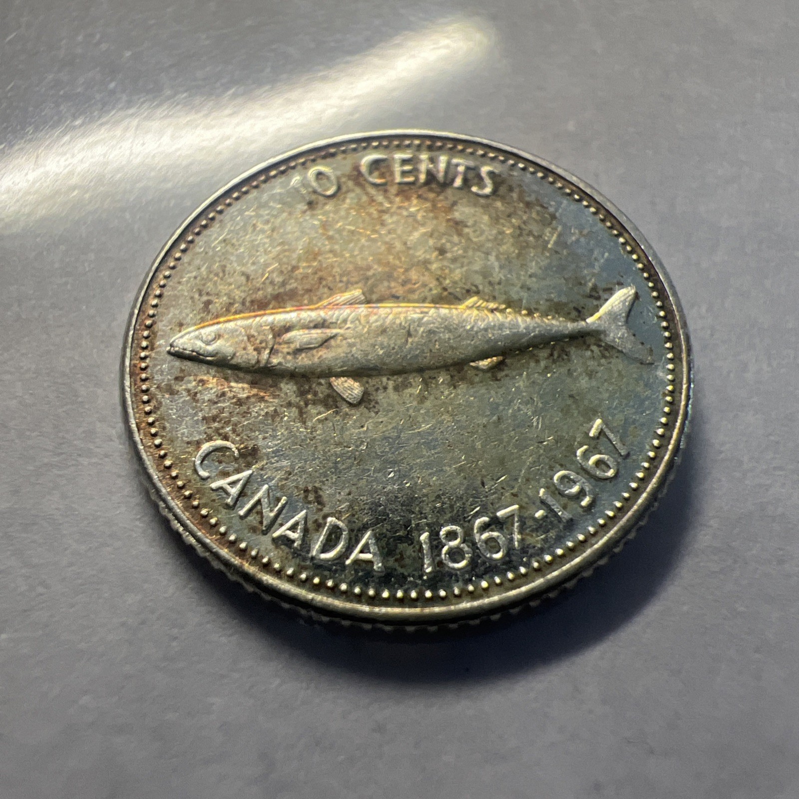 1967 silver coin  proof like Canada 10 cents