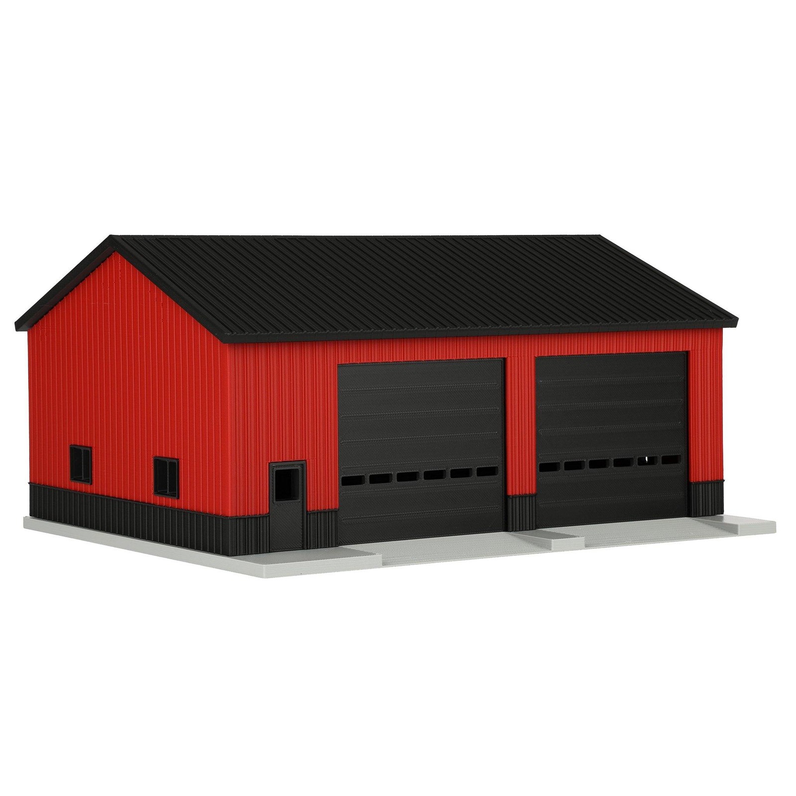 1/64 Maroon & Black Machinery Shed with Black Roof by REVD Toys, 3D Printed, RVD